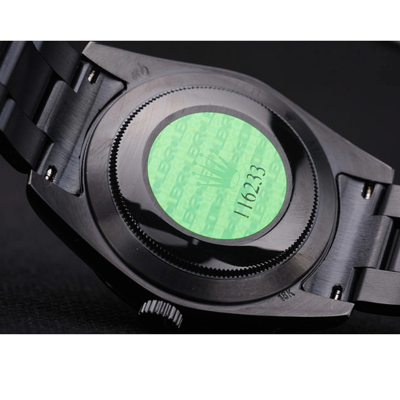 AAA Replica Watches Stainless Milgaus Ion Rolex 7476 Steel Bezel Black Dial Plated Bamford 0621